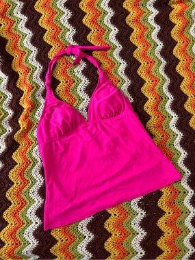 Apt. 9 Hot Pink Halter Tankini Top